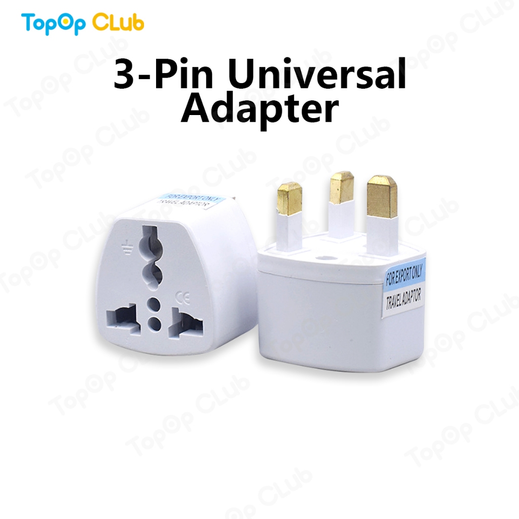 TOPOP Socket UK Plug Adapter 3-Pin Universal Plug Adapter