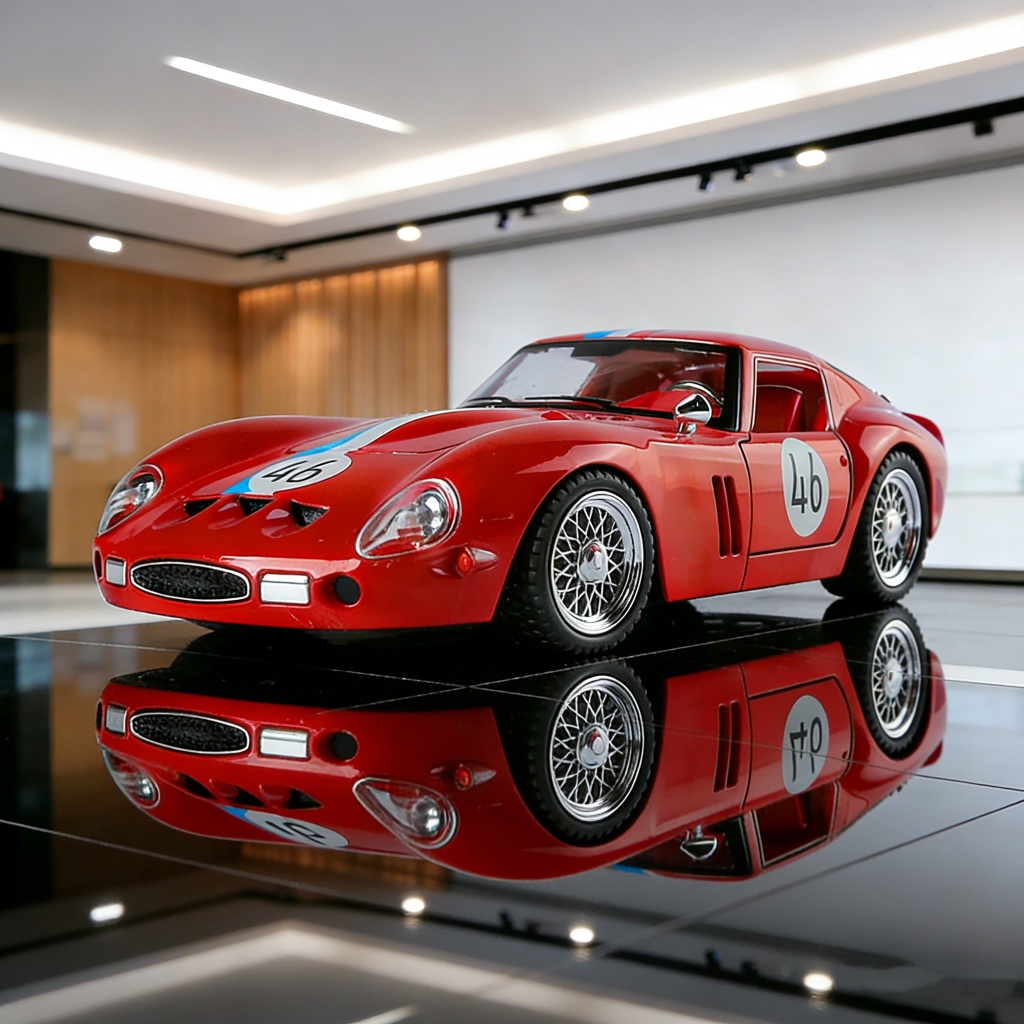 1:24 Ferrari 250 GTOโลหะผสมขนาดรถDiecastโลหะMiniatureรุ่นรถSound & Lightรถของเล่นเด็กยานพาหนะ