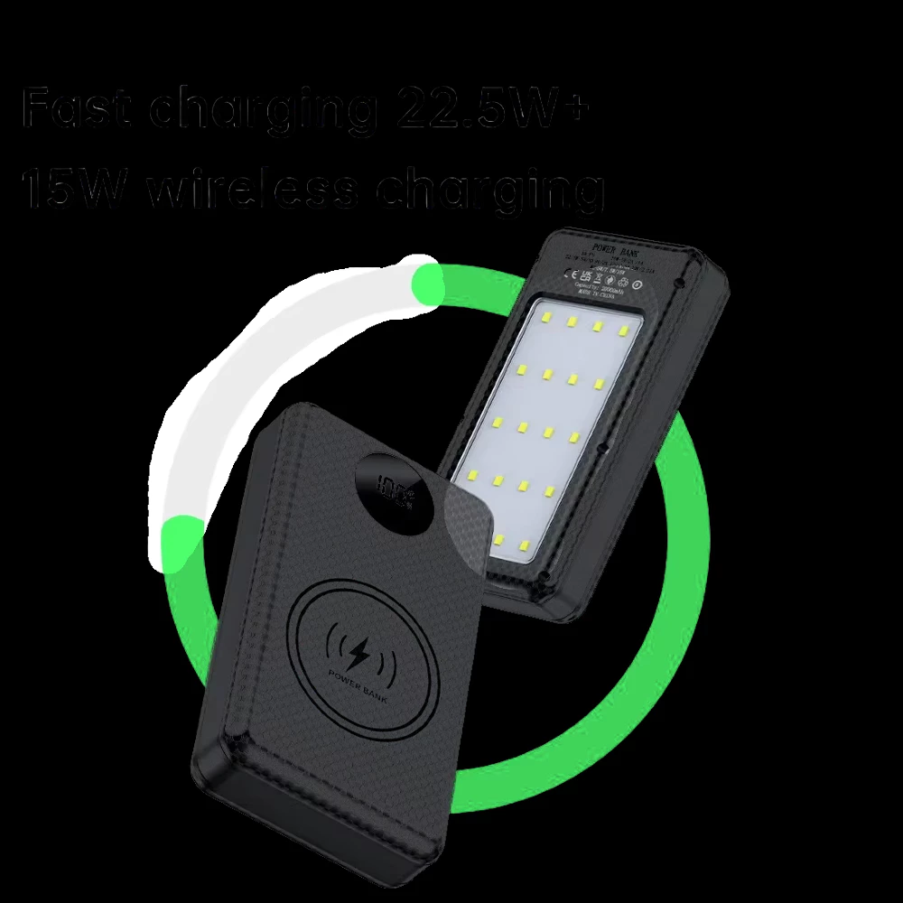 6*18650 Power Bank กล่องแบตเตอรี่แบบพกพา 37.5W Dual USB Type C ชาร์จเชลล์ทํางานสมาร์ทโฟนทั้งหมด 18650 แบตเตอรี่กรณี DIY thumbnail 10