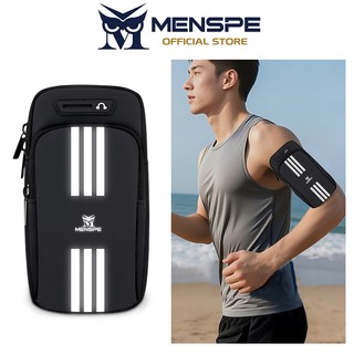 MENSPE ปลอกแขนกีฬากระเป๋าข้อมือ Unisex ฟิตเนสสะท้อนแสงกันน้ําวิ่งกระเป๋าแขนสําหรับกีฬากลางแจ้งออกกําลังกาย