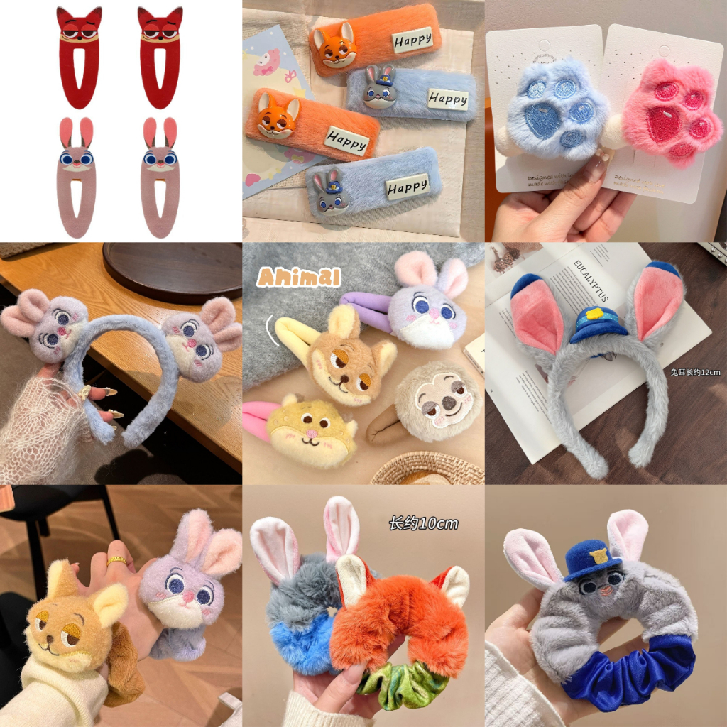 กิ๊บติดผม Judy Plush สไตล์การ์ตูน เครื่องประดับผมที่สร้างสรรค์และสนุก