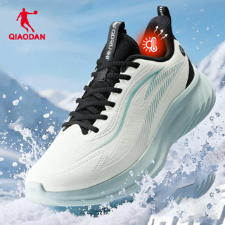 Qiaodan Rain Joy‌ ผู้ชายรองเท้าวิ่งฤดูหนาวที่อบอุ่นขนแกะหนัง…
