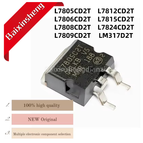 5PCS L7805CD2T,L7806CD2T,L7808CD2T,L7809CD2T,L7812CD2T,L7815CD2T,L7824CD2T,L317CD2T,LM2T,D2T,M2T,D2T