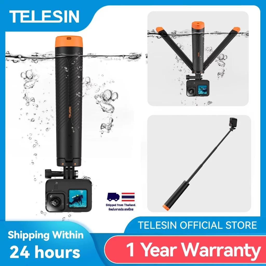 Telesin Buoyancy rod Floating tripod selfie stick for Gopro/Insta360 / DJI Osmo360 / Action 5Pro/4/3