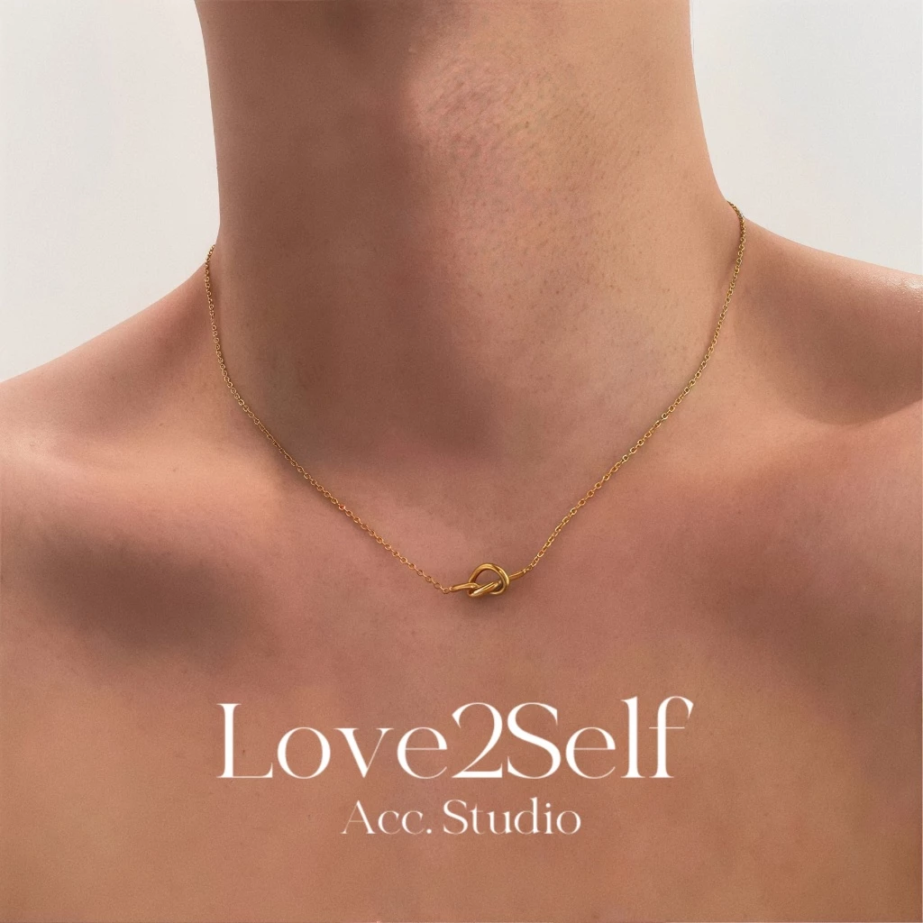 Love2Self X098 จี้สร้อยคอนมินิมอลแบบคล้องเนคไท สแตนเลสมีความทนทาน ไม่ดำและสวยงาม