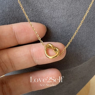Love2Self X098 จี้สร้อยคอนมินิมอลแบบคล้องเนคไท สแตนเลสมีความทนทาน ไม่ดำและสวยงาม