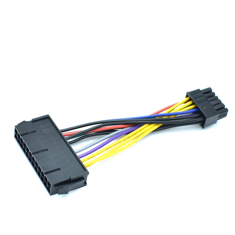 10 ซม.24 Pin ถึง 12 Pin ATX สําหรับ Acer Q87H3-AM PSU แหล่งจ่ายไฟเมนบอร์ดอะแดปเตอร์สายเคเบิล