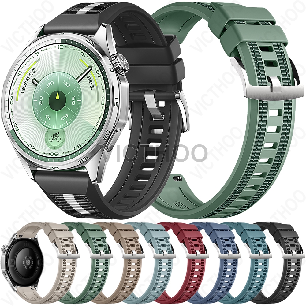 ซิลิโคนสายรัดไนลอนสร้อยข้อมืออุปกรณ์เสริมสําหรับ Huawei Watch GT GT2 GT3 SE Pro GT4 GT5 GT6 46mm GT2e