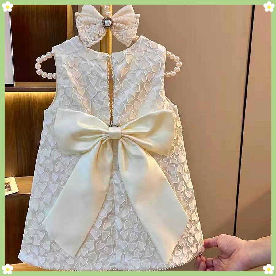 สาวชุดดอกไม้ที่รักพิมพ์แขนกุด, สาวชุดงานแต่งงาน, สาวปริ๊นเซเดรสโบว์กลับสำหรับงานเลี้ยงวันเกิด