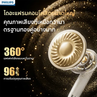 หูฟังบลูทูธไร้สาย Philips TAT2020 บลูทูธ V5.4+HD ไม่มีเสียงรั่ว【รุ่นใหม่ปี 2026 】