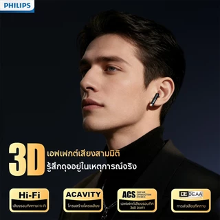 หูฟังบลูทูธไร้สาย Philips TAT2020 บลูทูธ V5.4+HD ไม่มีเสียงรั่ว【รุ่นใหม่ปี 2026 】