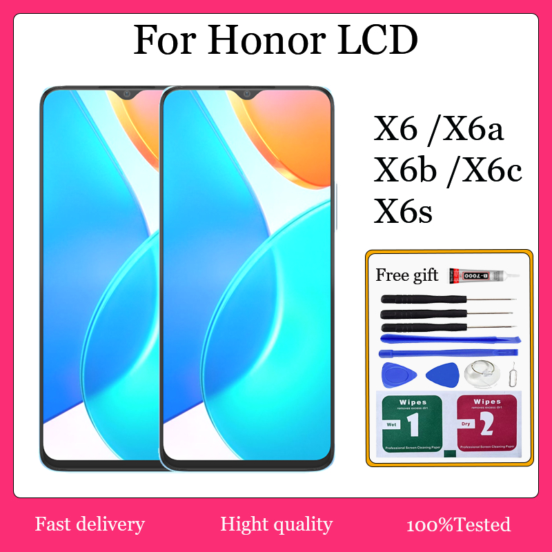 ต้นฉบับสําหรับ Honor X6 X6a X6b X6c X6s จอแสดงผล LCD หน้าจอสัมผัสเปลี่ยน