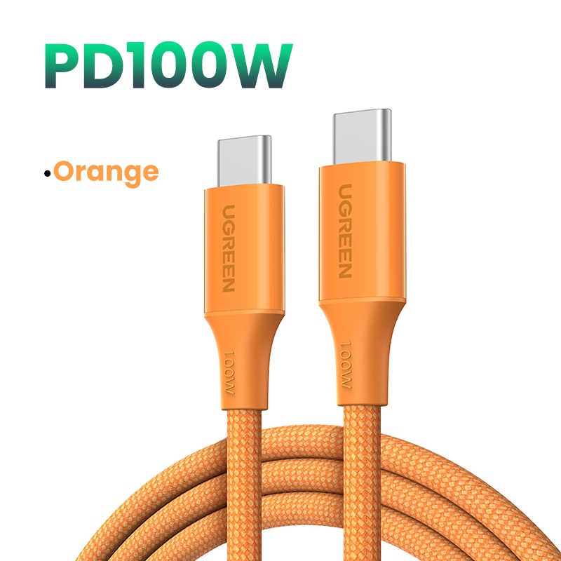 UGREEN PD100W USB-C ถึง USB-C ไนลอนถักสายชาร์จเร็วสําหรับ iPhone 16 17 Pro Max Pro Max 15 Pro Max Sa
