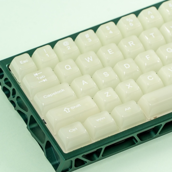 MDA Profile Keycaps 115 คีย์หยกสีเขียวชุดปุ่มกดแบบกําหนดเองสําหรับคีย์บอร์ดแบบกลไก