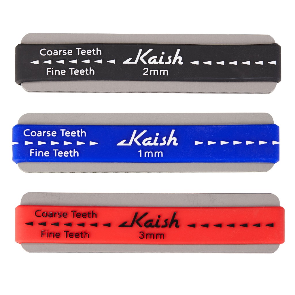 KAISH กีตาร์/เบสขนาดกะทัดรัด Fret Crowning Fret Dressing File สองด้านด้วยหยาบและ Fine Cutting Edges
