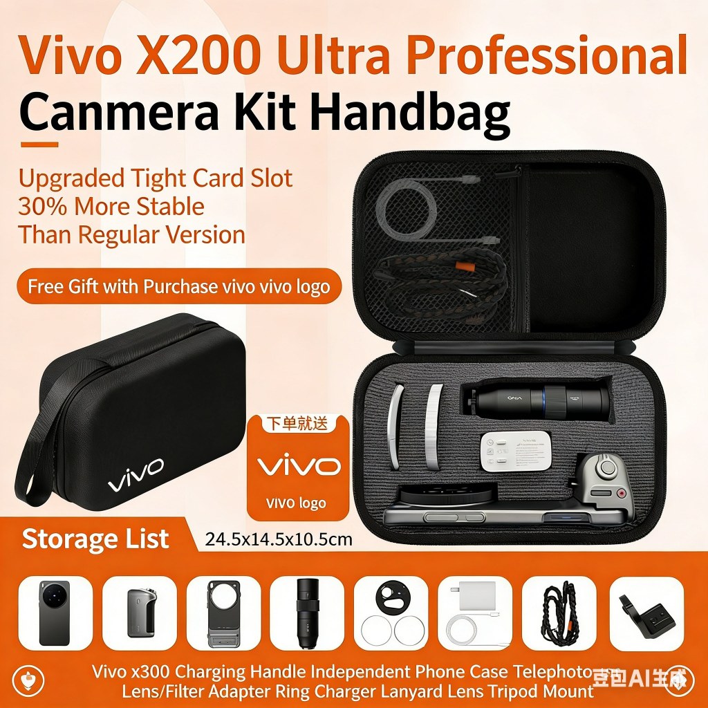เหมาะสําหรับ vivo X300 PRO/X200 Ultra Photographer ชุดกระเป๋าเก็บ One-Shoulder Telephoto Extender