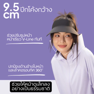 ❤️ปกป้องทั้งหน้า 360° - ขับขี่ไม่กลัวแดด❤️ NEAU Cova Round หมวกกันแดดแบบครึ่งใบ ปีกกว้าง มี 3 สีให้เลือก ระบายอากาศดี ไม่อับ ป้องกันรังสี UV ระดับ UPF1400+ สายรัดปรับขนาดได้