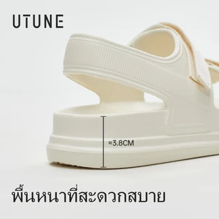 UTUNE รองเท้าแตะผู้หญิง สายคู่ไนลอน สไตล์ชายหาด รองเท้าแตะพื้นนุ่ม กันลื่น รองเท้าแตะที่ปรับขนาดและความตึงได้