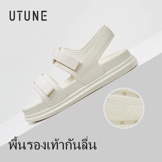 UTUNE รองเท้าแตะผู้หญิง สายคู่ไนลอน สไตล์ชายหาด รองเท้าแตะพื้นนุ่ม กันลื่น รองเท้าแตะที่ปรับขนาดและความตึงได้