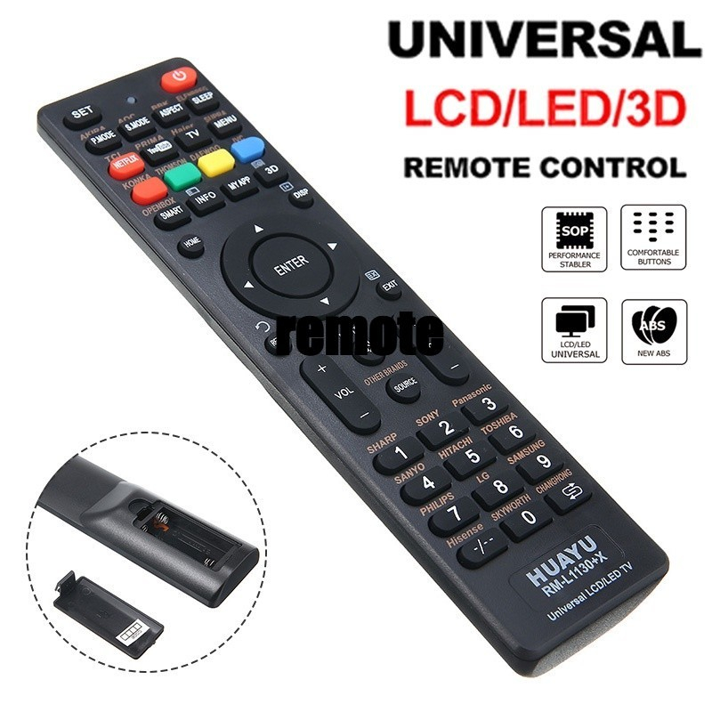 ใหม่ทั้งหมด HUAYU RM-L1130+X MAX รีโมทคอนโทรลสากลและเหมาะสําหรับ pan tone Samsung LG TCL LCD TVs Uni