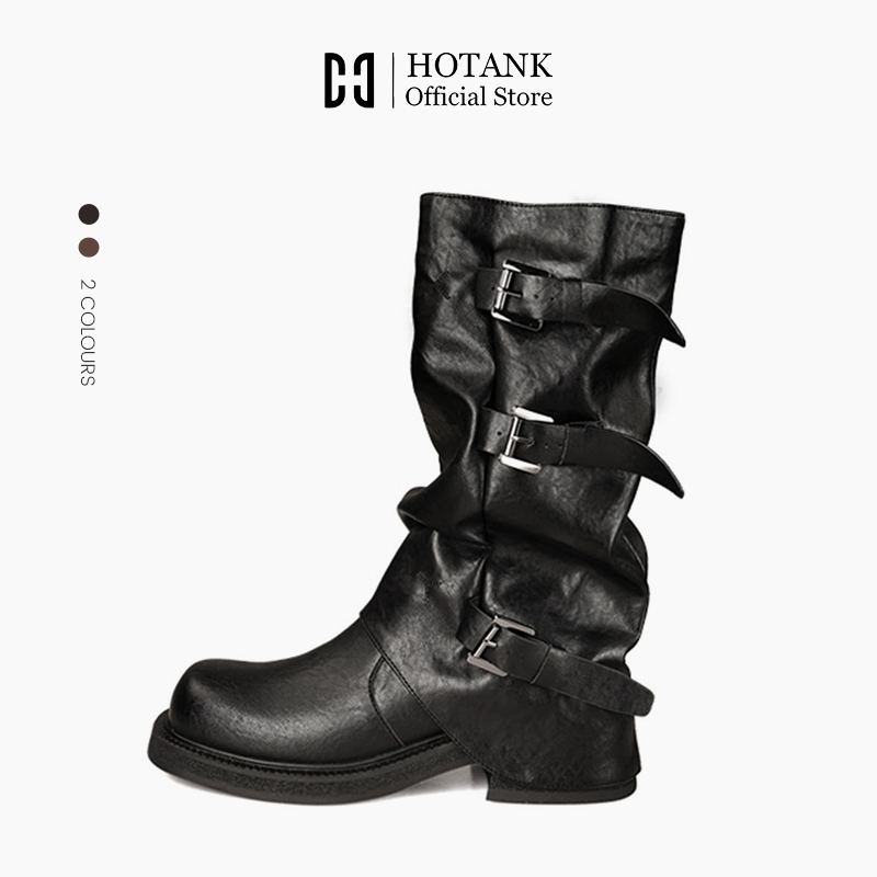HOTANK รองเท้าบูทมาร์ติน รองเท้าหนานุ่มสไตล์เรโทร ใส่แล้วสบาย ทนทาน อากาศภายนอกกันลื่น
