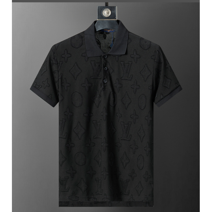 New_LV เสื้อยืดโปโลผ้าฝ้ายสำหรับผู้ชาย ไซส์ S-XXXL