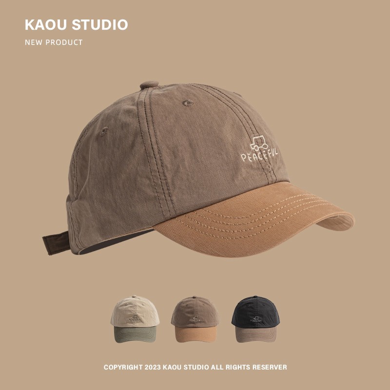 หมวกเบสบอลซัมเมอร์ แห้งไว ออกแบบด้านบนนุ่ม สไตล์ STREET HIP-HOP หมวกแหลม