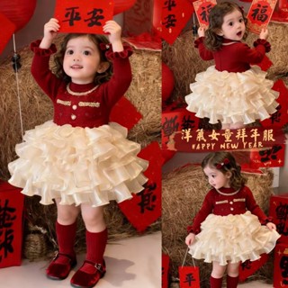 ปีใหม่สาวสีแดงชุดเจ้าหญิงชุดปีใหม่สาวเด็กสาววันเกิดงานเลี้ยง…