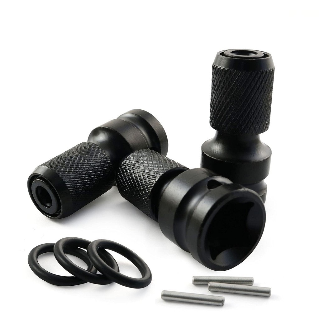 1/2 "สแควร์ถึง 1/4 "อะแดปเตอร์ประแจผลกระทบไฟฟ้าหกเหลี่ยม, ตัวแปลงซ็อกเก็ตแม่เหล็กที่วางจําหน่ายอย่างรวดเร็ว, เชยยืดไสลด์สําหรับดอกสว่าน