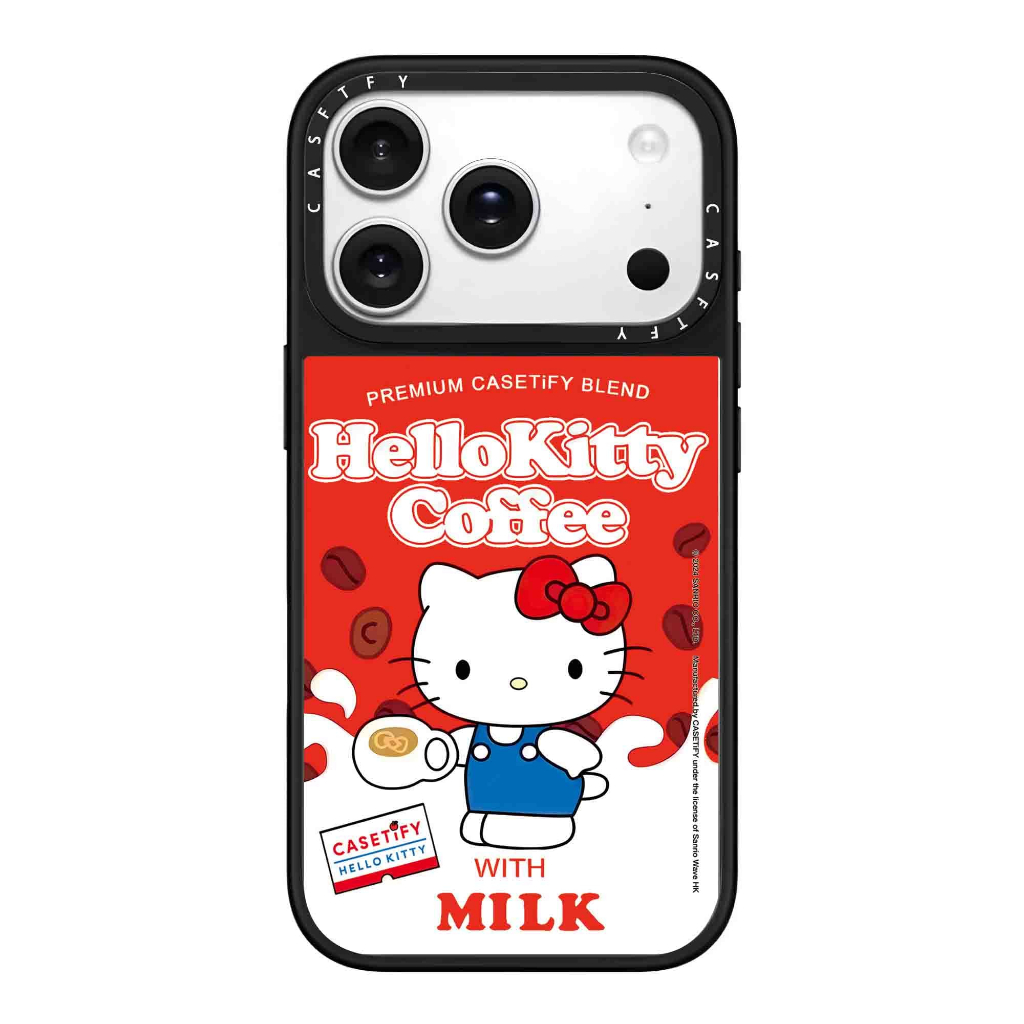 เคสโทรศัพท์แม่เหล็กกระจกแมวคิตตี้,กระจกกรอบสีดําแม่เหล็กเคสป้องกันโทรศัพท์ เหมาะสําหรับ ไอโฟน17 16 15 14 13 12, มือโปร/โปรแม็กซ์,บวกใช