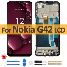6.56 "สําหรับ Nokia G42 จอแสดงผล LCD Touch Screen Digitizer Assembly กรอบสําหรับ Nokia G310 LCD เปลี