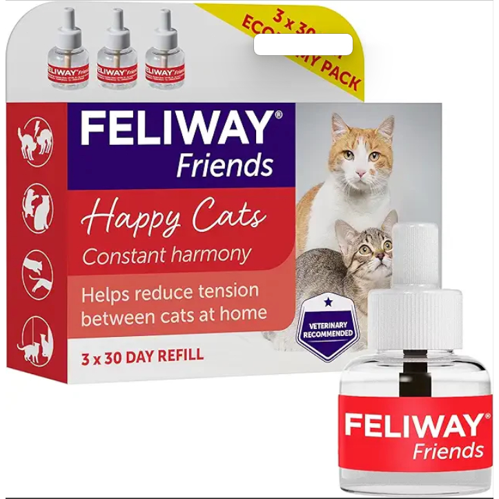 แพ็กสุดคุ้มFALIWAY® FRIENDS 3 x 30 Day Cat Calming Refills สําหรับฟีโรโมนดิฟฟิวเซอร์ 3 x 48ml