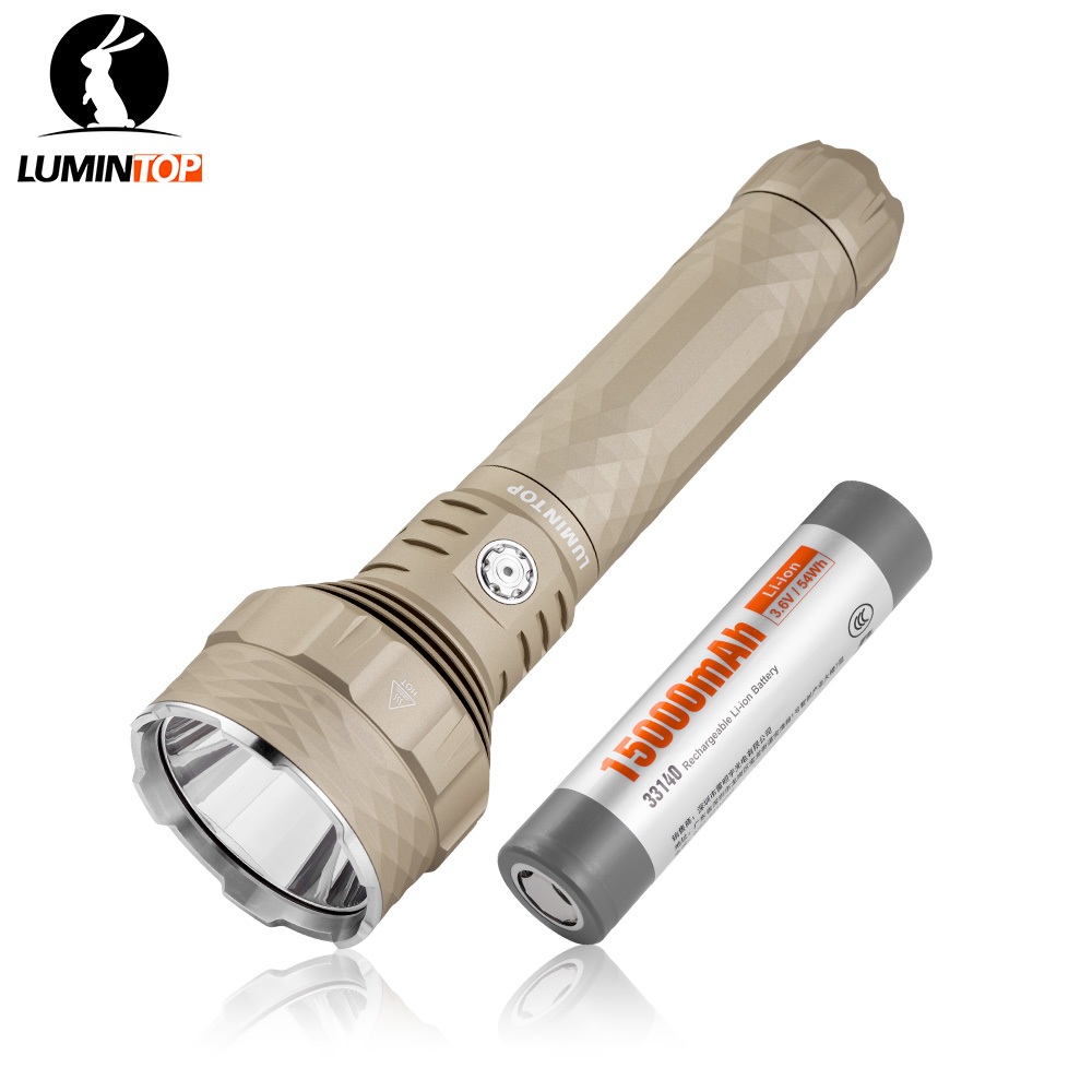 ไฟฉาย Lumintop PK90 แบบชาร์จไฟได้ USB TYPE C ระยะทาง 1500 เมตร พร้อมไฟทํางานแคมป์ปิ้งกลางแจ้ง 5600 ลูเมน