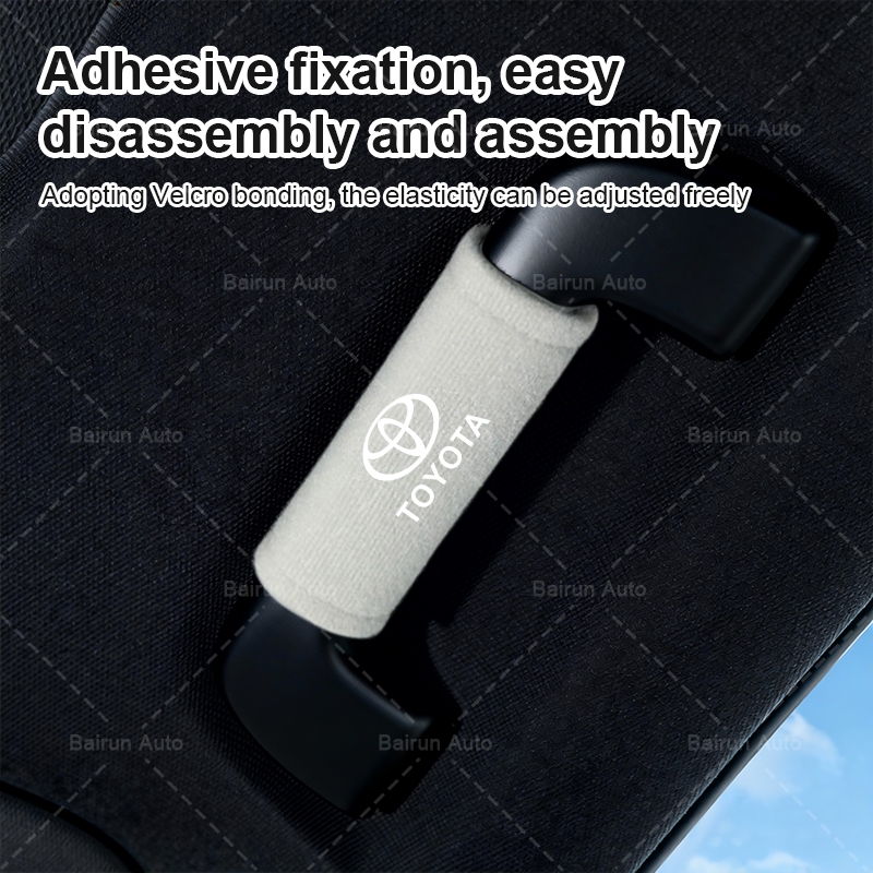 ภายในรถที่เท้าแขน Suede Protector หลังคารถดึงถุงมือ Universal สําหรับ Toyota Corolla Yaris Aygo Prius RAV4 Camry - รูปที่ 4