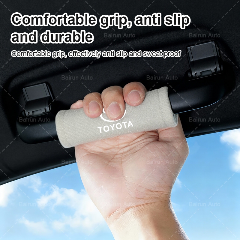 ภายในรถที่เท้าแขน Suede Protector หลังคารถดึงถุงมือ Universal สําหรับ Toyota Corolla Yaris Aygo Prius RAV4 Camry - รูปที่ 3