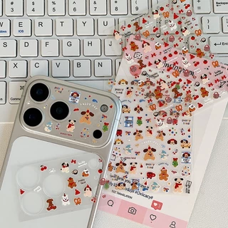 DIY น่ารักลูกสุนัข Kitty สติกเกอร์เคสโทรศัพท์ตกแต่ง ins สติกเกอร์เหมาะสําหรับ 17PROMAX 17PRO