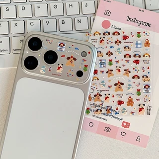 DIY น่ารักลูกสุนัข Kitty สติกเกอร์เคสโทรศัพท์ตกแต่ง ins สติกเกอร์เหมาะสําหรับ 17PROMAX 17PRO