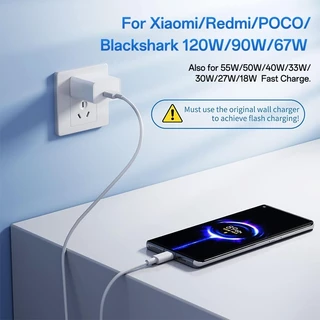 Xiaomi 120W Super Fast Charger Poco Tubro 6A Fast สายชาร์จข้อมูลสําหรับ X3 Pro POCO F4 F5 F6 F7 X7 X7pro GT/Mi 11T Pro Redmi Note13 12 11 Pro