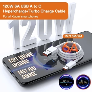 Xiaomi 120W Super Fast Charger Poco Tubro 6A Fast สายชาร์จข้อมูลสําหรับ X3 Pro POCO F4 F5 F6 F7 X7 X7pro GT/Mi 11T Pro Redmi Note13 12 11 Pro