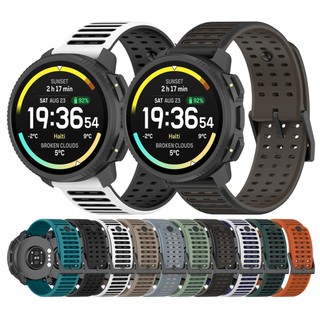 22MM สายนาฬิกาซิลิโคนสําหรับ Suunto แนวตั้ง 2 / Race 2 S / RUN / 5 peak / 9peak อย่างเป็นทางการสไตล์เดียวกันสมาร์ทกีฬานาฬิกา
