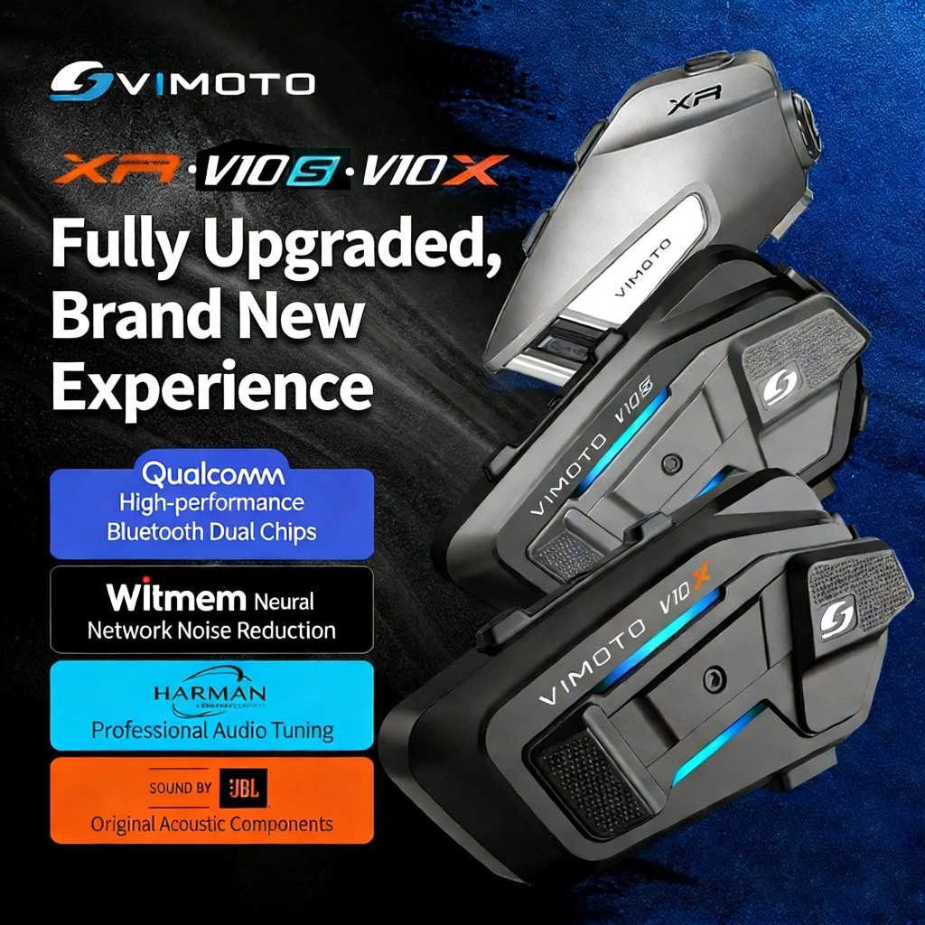 VIMOTO XR V10X V10S หมวกกันน็อคมอเตอร์ไซค์หน่วยหูฟังบลูทูธ