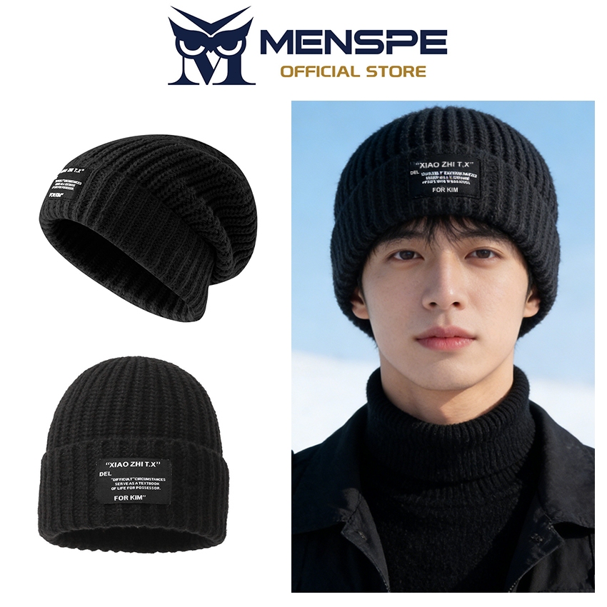 MENSPE หมวกถักฤดูหนาว Unisex ฤดูใบไม้ร่วงและฤดูหนาวเส้นรอบวงศีรษะขนาดใหญ่หมวกถักหนาสำหรับฤดูหนาวที่หนาวเย็น