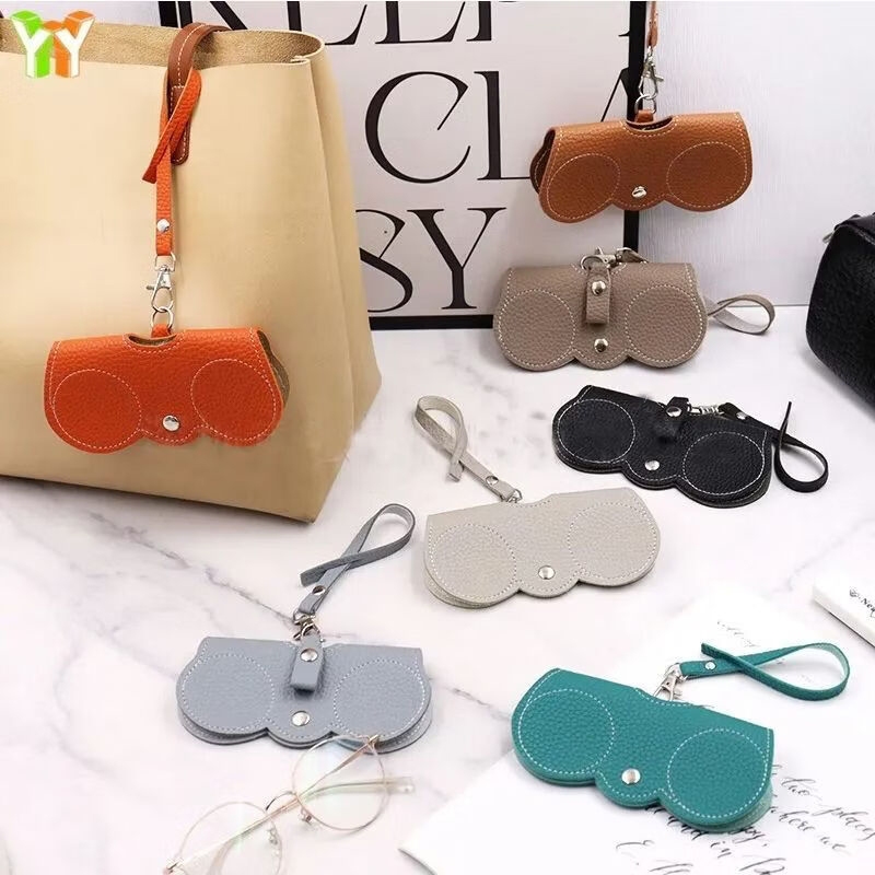 กระเป๋าเก็บแว่นตาแบบพกพา กล่องเก็บแว่นตาสำหรับเดินทาง กล่องใส่แว่นตาหนัง PU - รูปที่ 5