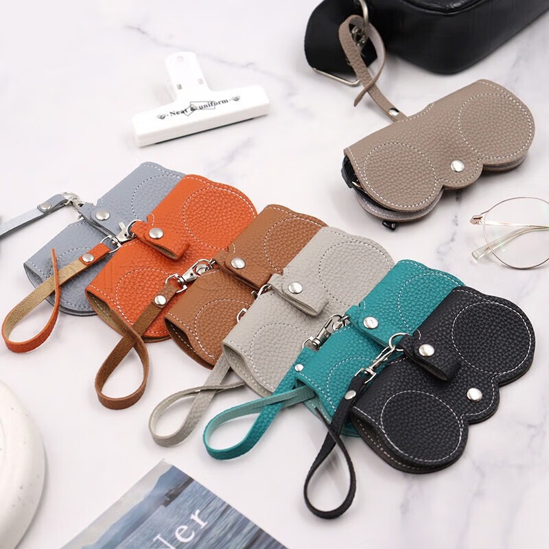 กระเป๋าเก็บแว่นตาแบบพกพา กล่องเก็บแว่นตาสำหรับเดินทาง กล่องใส่แว่นตาหนัง PU - รูปที่ 4