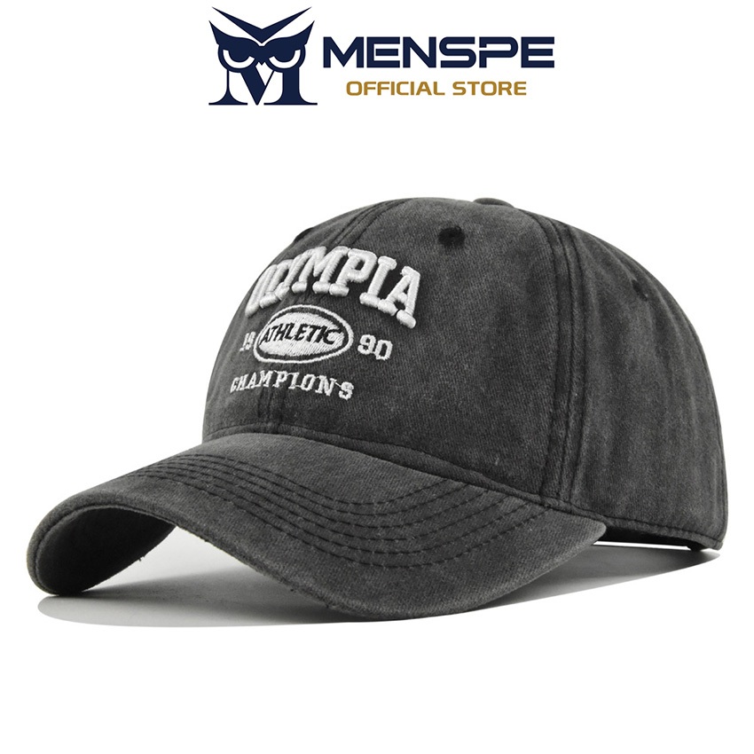 MENSPE หมวกเบสบอลแฟชั่นสำหรับผู้ชายผู้หญิง ปักลายสไตล์เรโทร ใส่สบาย ระบายอากาศ ป้องกันแดด สำหรับกีฬากลางแจ้ง