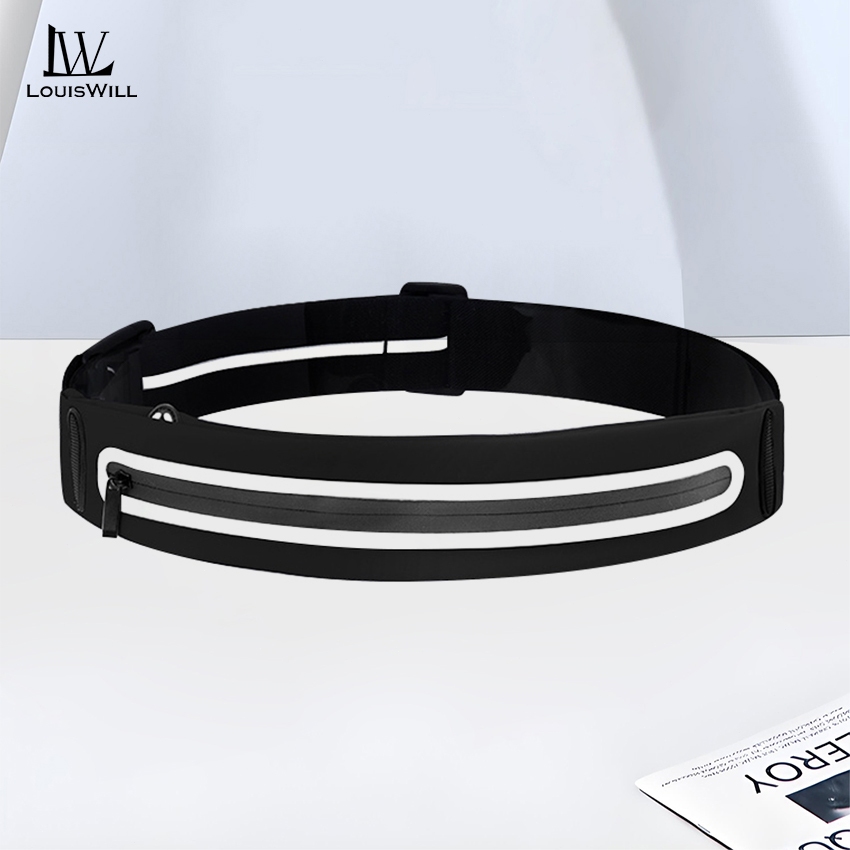 LouisWill腰包 Multi-Functional วิ่งออกกําลังกาย ปรับได้ แถบสะท้อนแสง