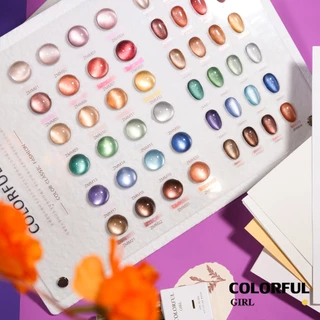 【HOT! พร้อมส่ง】COLORFUL GIRL แคทอายซาติน 24 เฉด สีเจลลูกแก้ววาวสวย จ่ายครั้งเดียวคุ้ม แถมชาร์ทสีฟรี