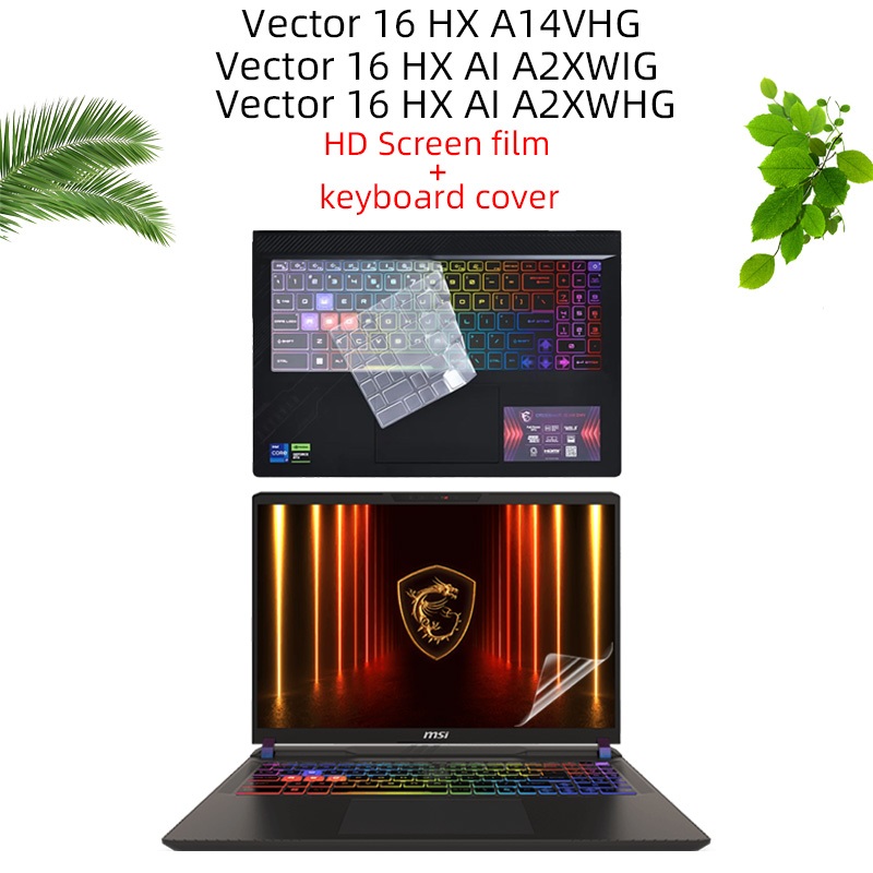 เหมาะสําหรับ 16 นิ้ว MSI Vector 16 HX AI A2XHIG A2XWHG A14VHG แล็ปท็อปหน้าจอป้องกันฟิล์มป้องกันฟิล์ม