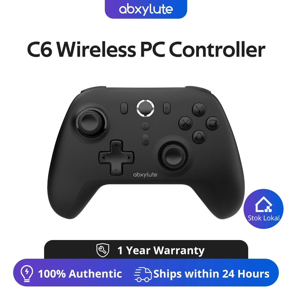 【จัดส่งภายใน 24 ชม. กรุงเทพฯ】abxylute C6 คอนโทรลเลอร์ไร้สาย PC, ตัวควบคุมเกม Bluetooth - 1000Hz Hall Triggers & จอยสติ๊กสําหรับ Windows PC, Nintendo Switch Pro/OLED/Lite, Steam Deck, Android TV/โทรศัพท์มือถือX-BOX Wireless Gaming Controller