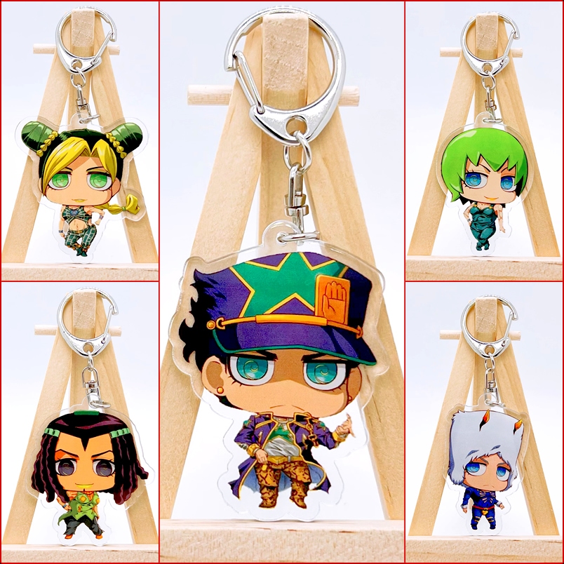 JoJos Bizarre Adventure Stone Ocean Kujo Jolyne พวงกุญแจอะคริลิคสองด้าน - น่ารักอะนิเมะสะสม